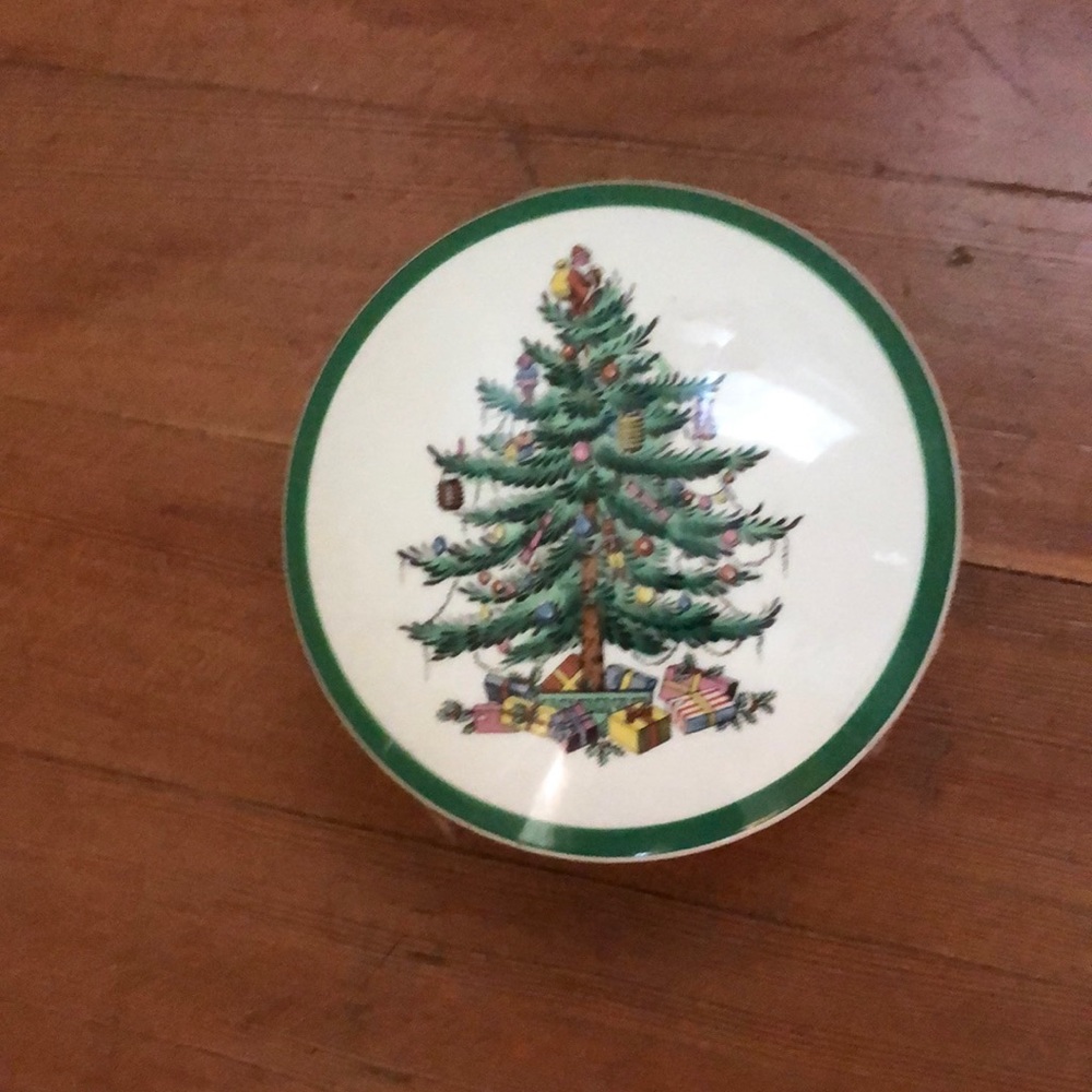 Spode Christmas tree candy dish